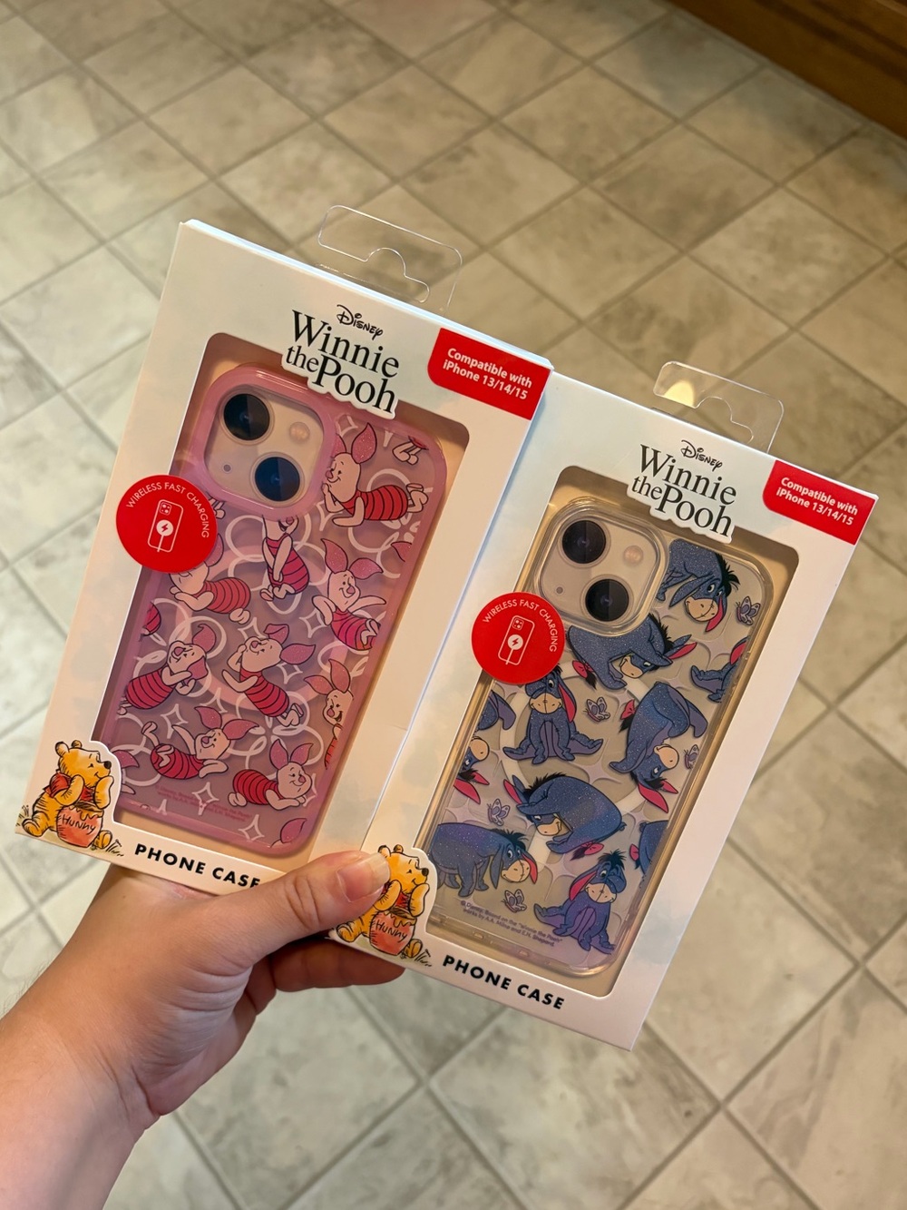 Set of 2 Disney Winnie the Pooh iPhone 13/14/15 Phone Cases